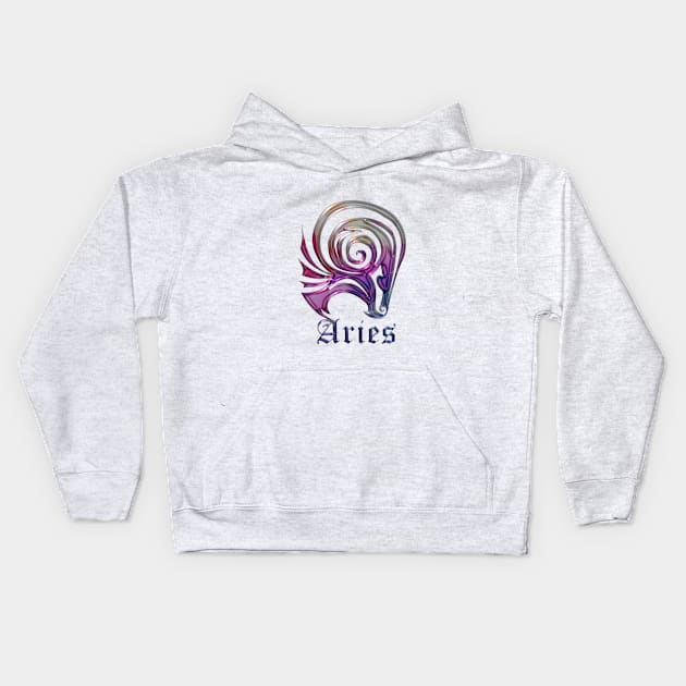 zodiac aries Kids Hoodie by INDONESIA68